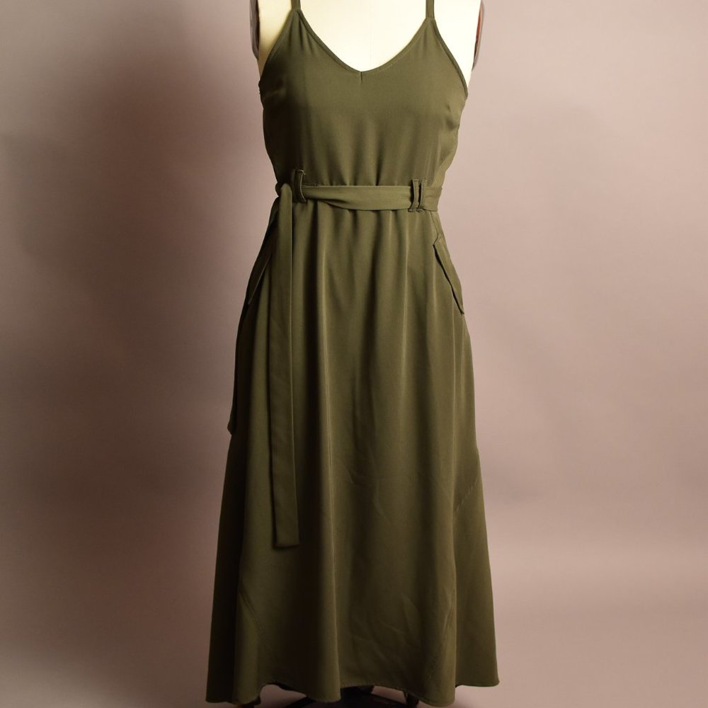 Who What Wear Olive Maxi Dress - M